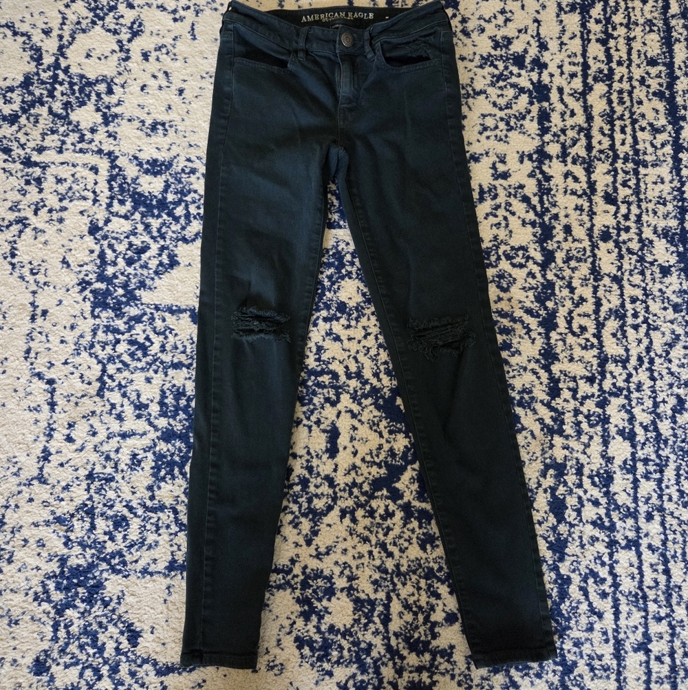 American Eagle Outfitters Blue Distressed Jeans